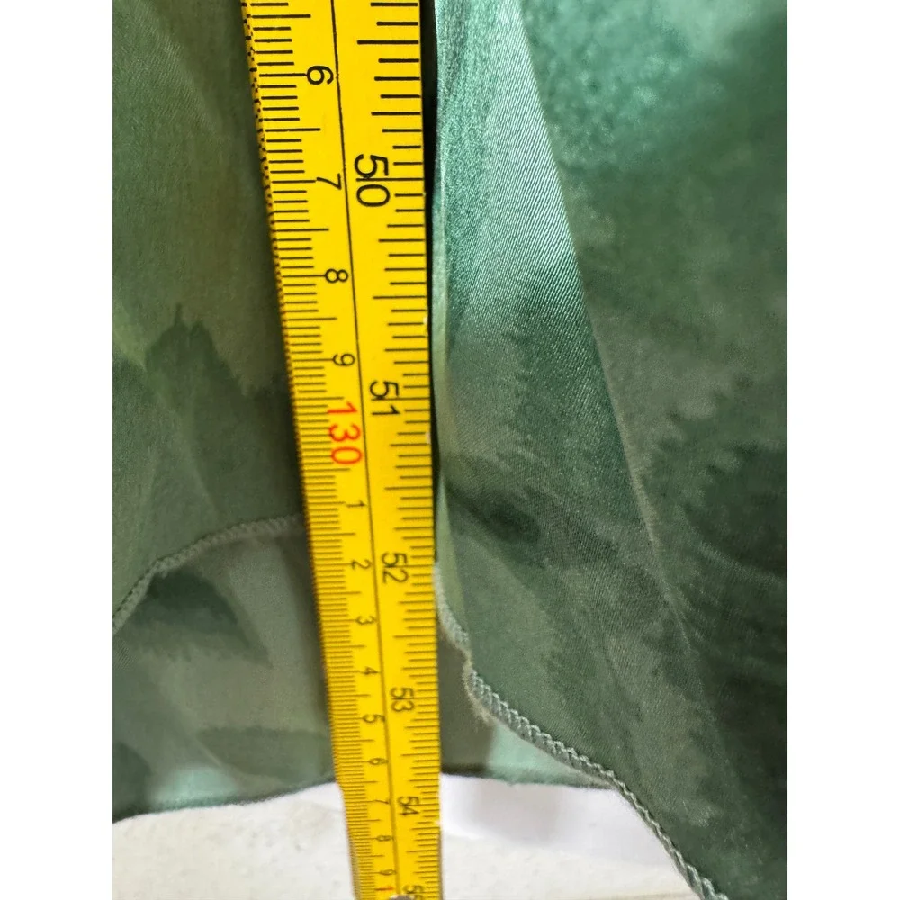 Abercrombie & Fitch Giselle Maxi Dress sz SP Green Floral cut out satin